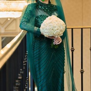 Emerald Green Nikkah Dress For Sale!